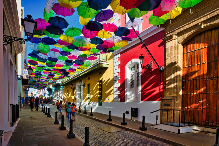 colorful street in Puerto Rico